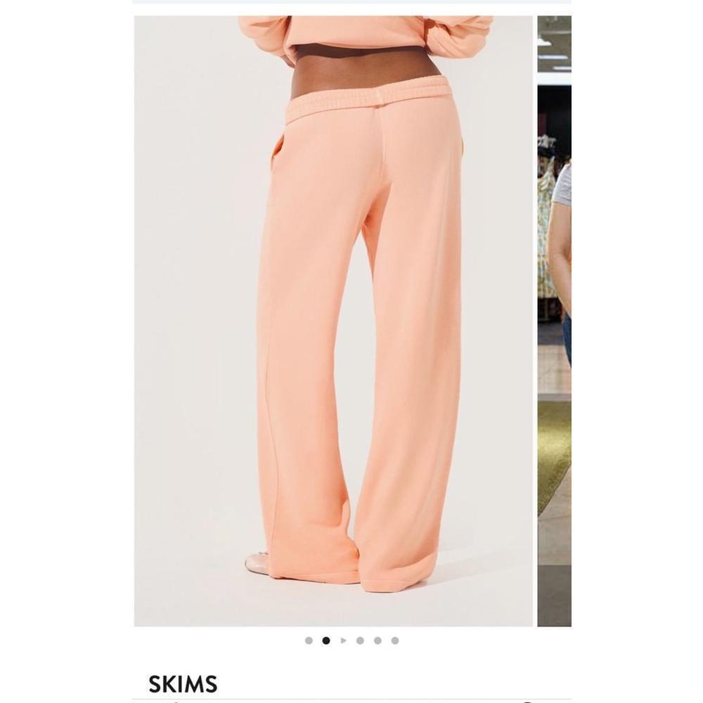 Skims French Terry Low Rise Straight Leg Pants - Picture 2 of 4